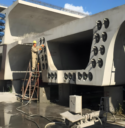 南岸压浆料施工流程及注意事项